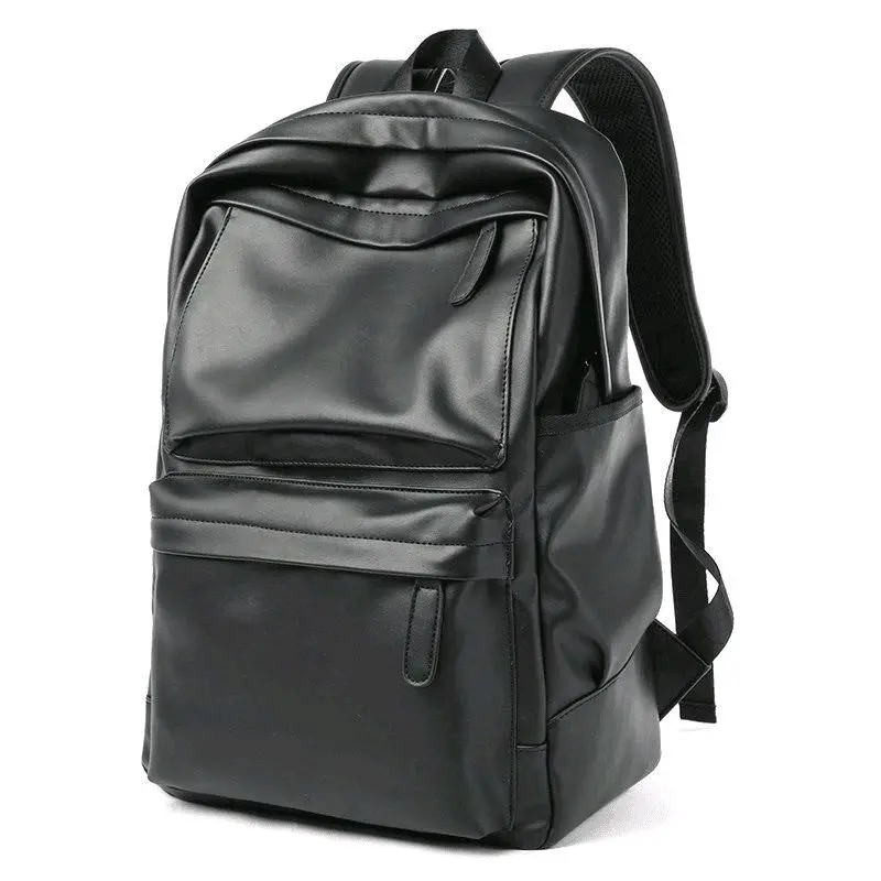 Tas Ransel Backpack Valent Kulit Sintetis Korean Style - Hitam kuliah tas  luffy
