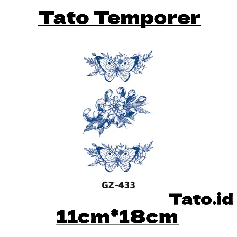 Premium Tattoo Temporary Tahan Lama 15 Hari Tato Temporer Semi Permanen 11x18 Cm Anti Air Cowo Cewe Keren Lengan Tangan Dada Kaki Motif Naga Jangkar Geisha Tulisan Minimalis Tato Kecil Waterproof Tatoo 1