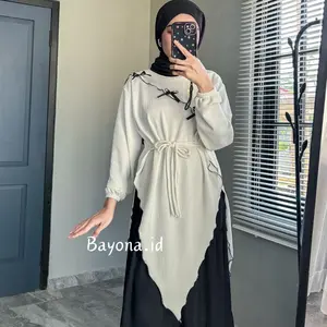 Tunik AYRA Bigsize Model Korea Style Knit untuk Remaja Wanita by Bayona.id - Panjang, Muslim