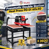 Gambar Mesin Press Sablon Kaos Pneumatic Double Station PD-01 60x40 - PD-01 60x40, Surabaya dari Sun Indonesia Kota Surabaya 1 Tokopedia