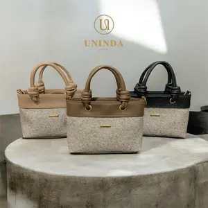 UNINDA [Keyna Mini Bag] - Tas Mini Wanita Serat Kacang Sling Bag Hand Bag Muat HP