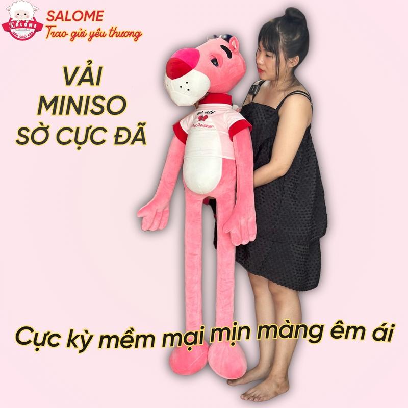 Gấu Bông Báo Hồng Pink Panther Size 1m-1m5 Cute Dễ Thương Cute SALOME, Búp bê báo hồng gối ôm ngủ