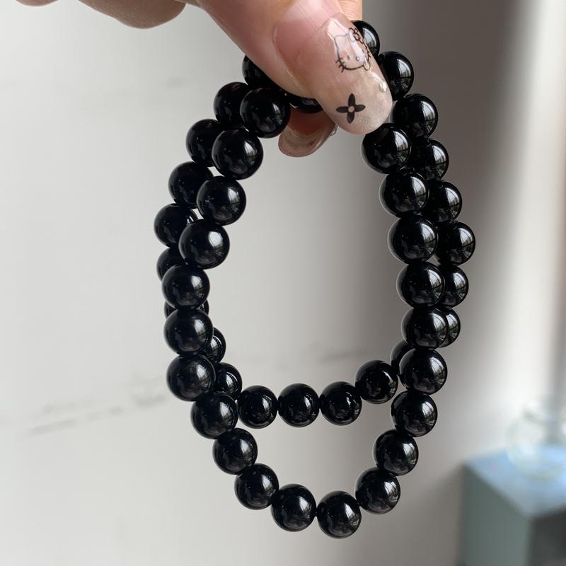 Product Introduction of Natural obsidian Bead Bracelet 8MM,10MM,12MM,14MM size obsidian bracelet 3