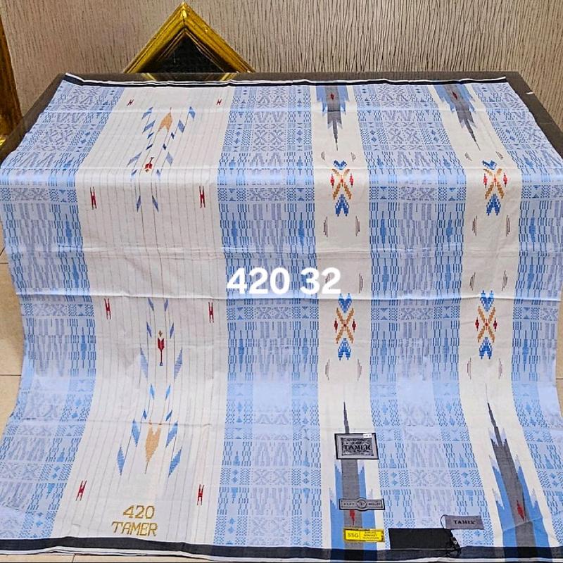 sarung tamer 420 full sutra songket mewah dewasa model bhs terbaru sgc sfs bahan halus Hitam Cokelat Navy Putih 9