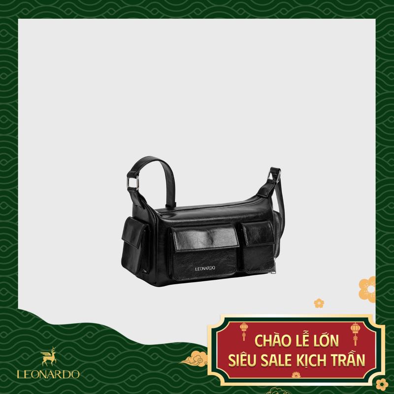 Túi Da Đeo Chéo Hayden Nam Nữ Chất Liệu Da Microfiber Cao Cấp Thương Hiệu LEONARDO