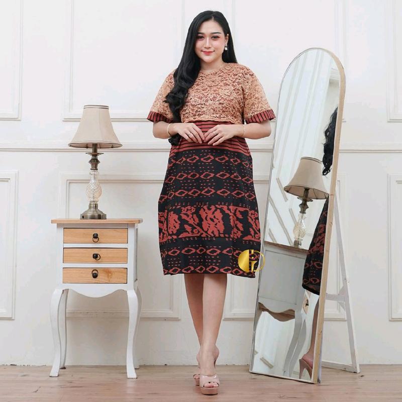 Zona Batik Imam Dres wanita dres cewek atasan wanita Batik halus elegan nyaman Gamis Kerja Katun Panjang Baju 3
