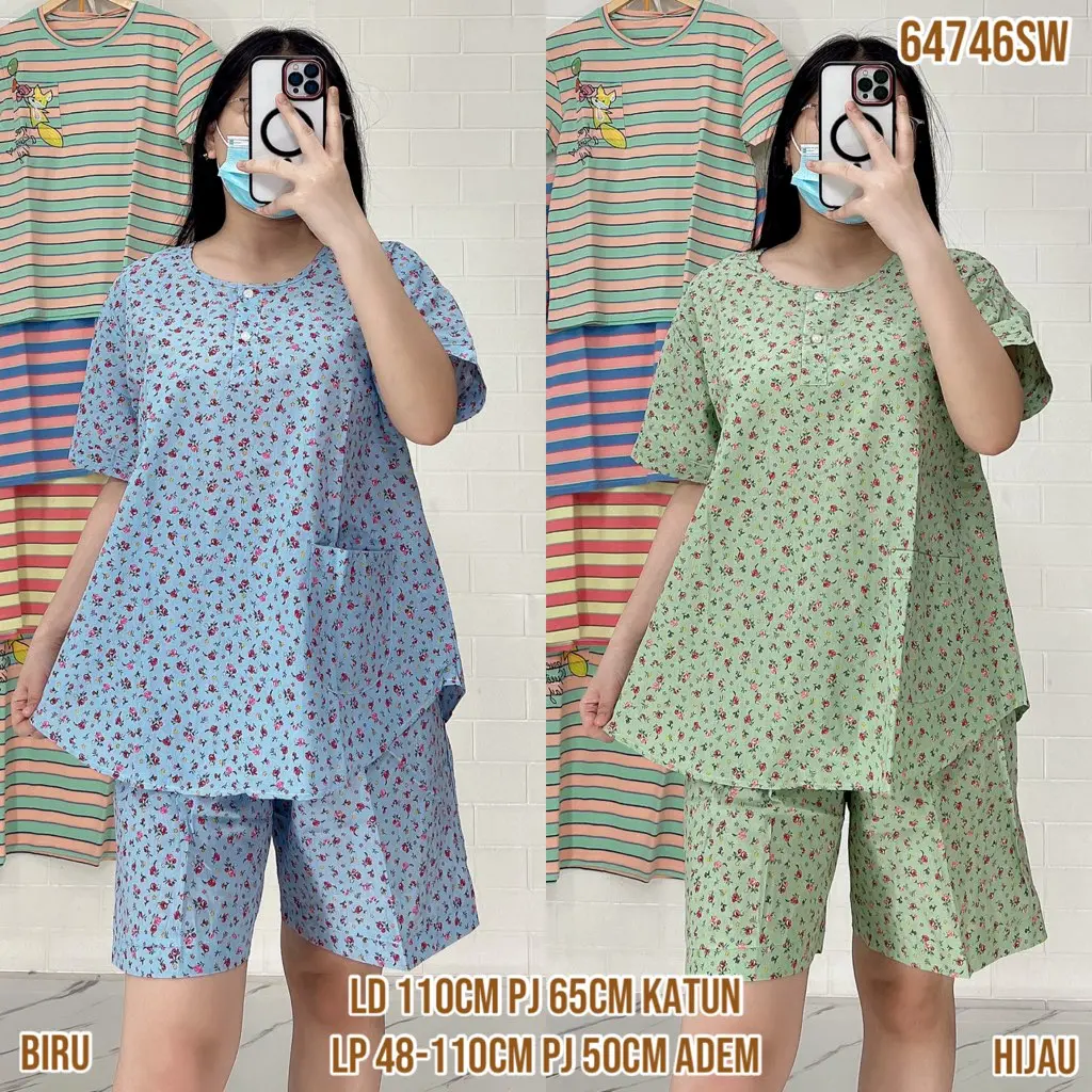 Baju Tidur Merlin HP Dewasa Setelan Katun Motif karakter  - Bahan Katun Premium