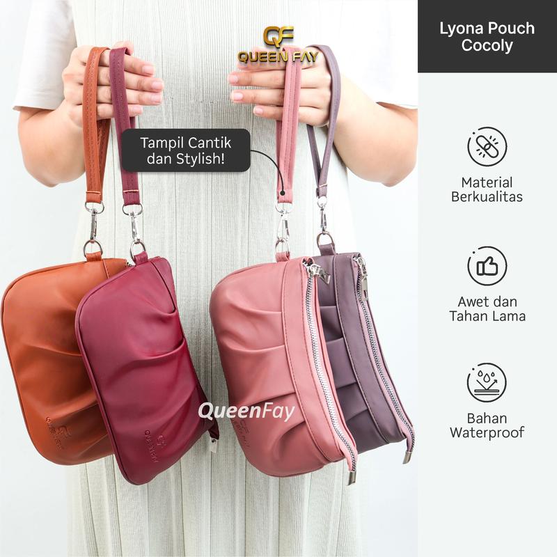 Queen Fay Lyona Pouch Chocoli Tas Dompet Multifungsi Waterproof Anti Air Kekinian Muat Banyak 0
