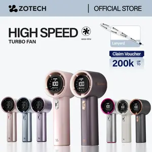 ZOTECH ZT-01 Kipas Angin Turbo High Speed 4000mAh LED Display 18000Rpm Portable untuk Olahraga Luar Ruangan dan Pendinginan Cepat