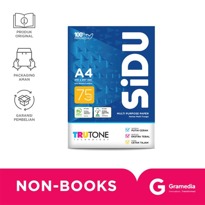 Gambar Kertas HVS SIDU SDU 75gram A4 210 x 297 dari Gramedia Kota Surabaya Tokopedia