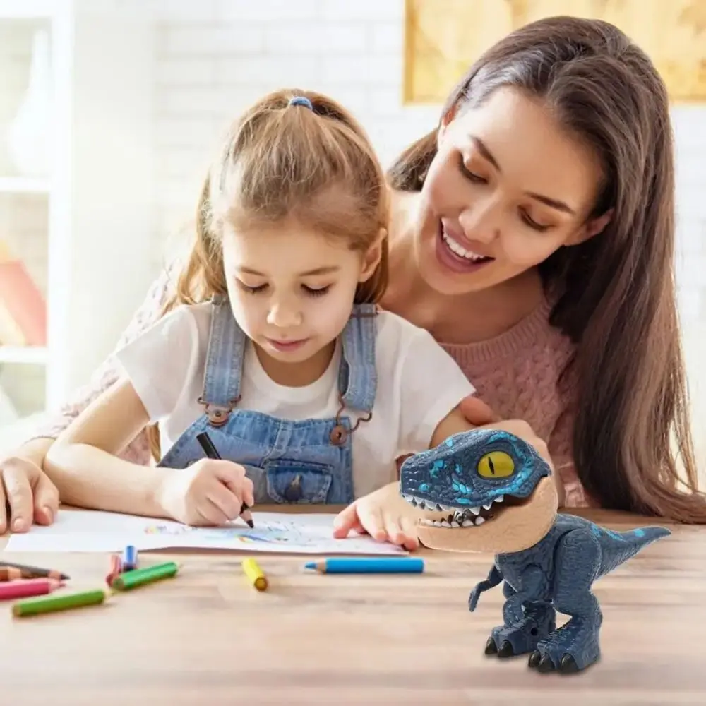 Creative Gift 5 in 1 Dinosaur Stationary Set Pencil Sharpener Eraser Animal Model Stationary Set Stapler Raptor T-Rex Toy Stationary Set Classroom