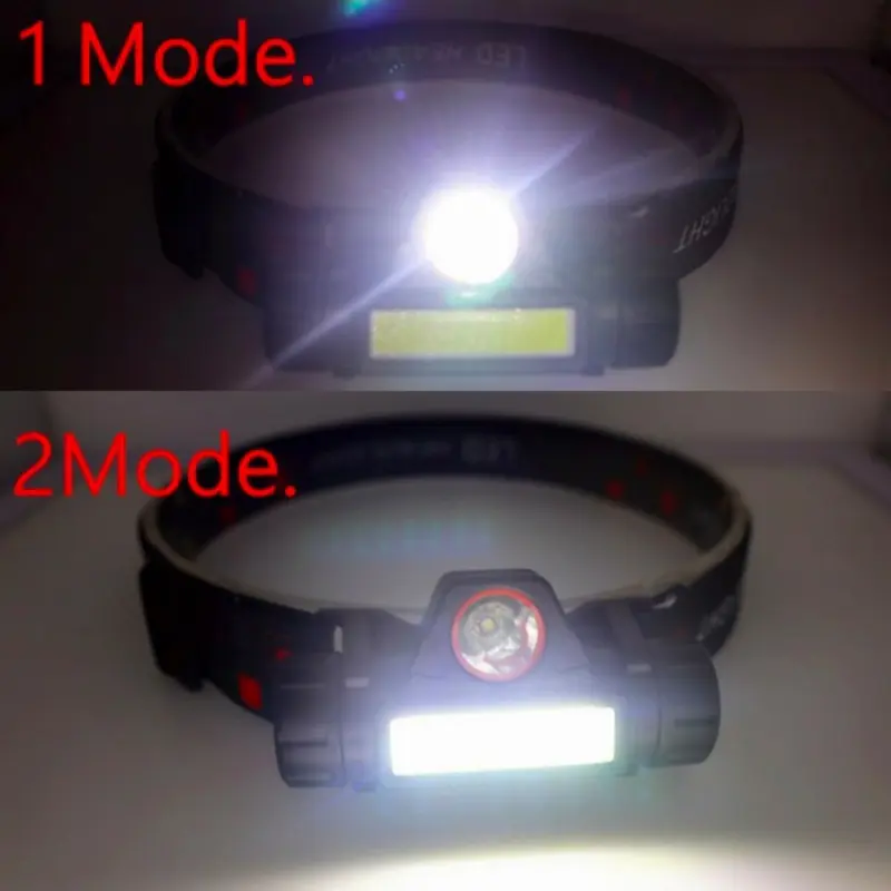 SENTER KEPALA LED HEADLIGHT FLASHLIGHT USB RECHARGERABLE Q5 + COB LED 3