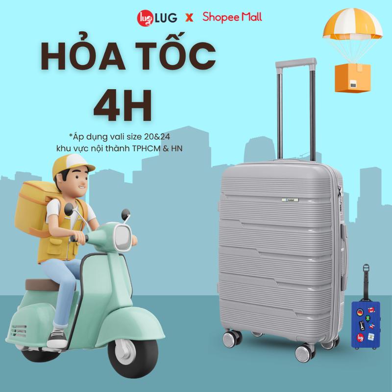 COD Vali Kéo LUG Holdall MP809 Size 20/24 Nhựa PP chống bể