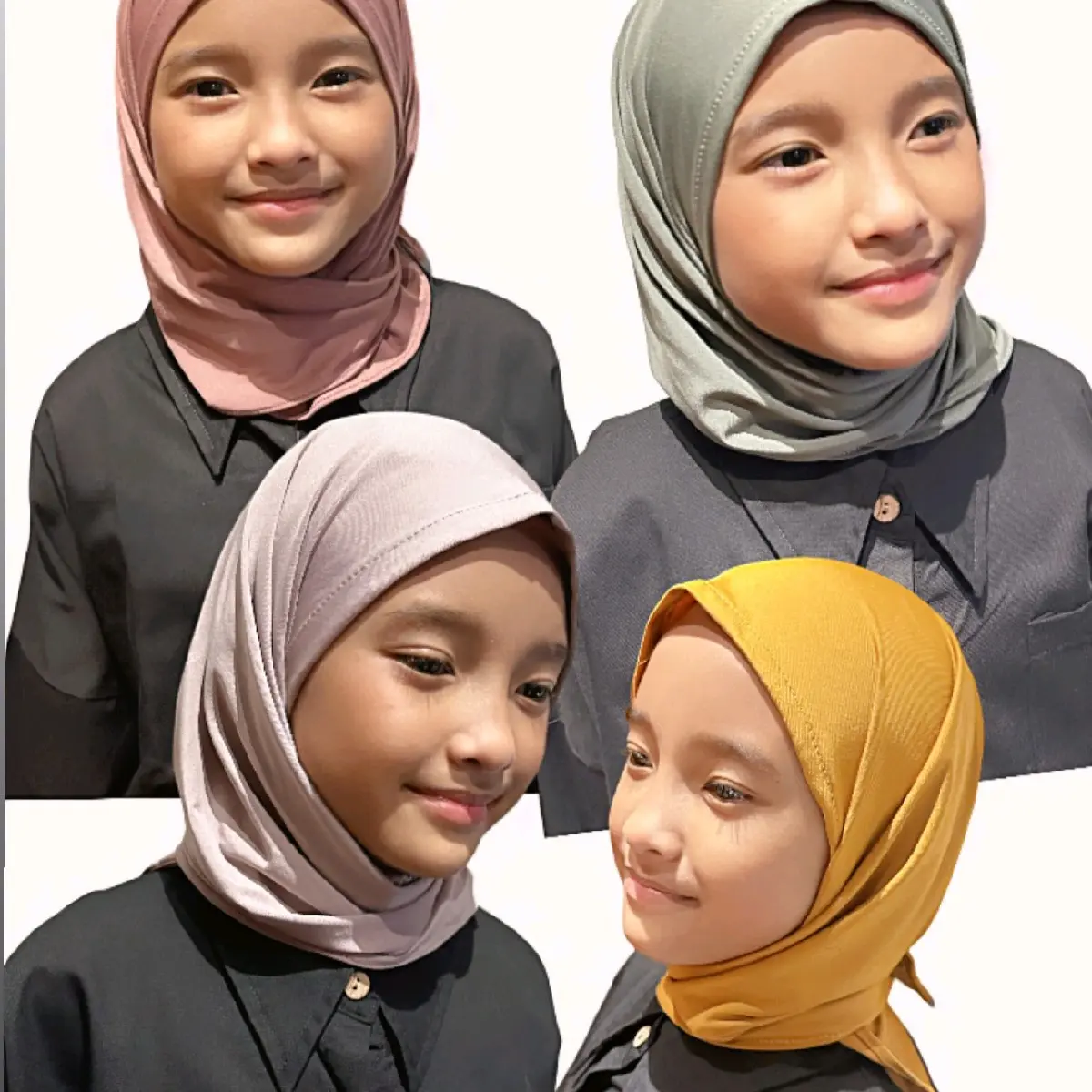 Hijab Instan Anak Usia 3-5 Tahun Kerudung Segitiga Cantik