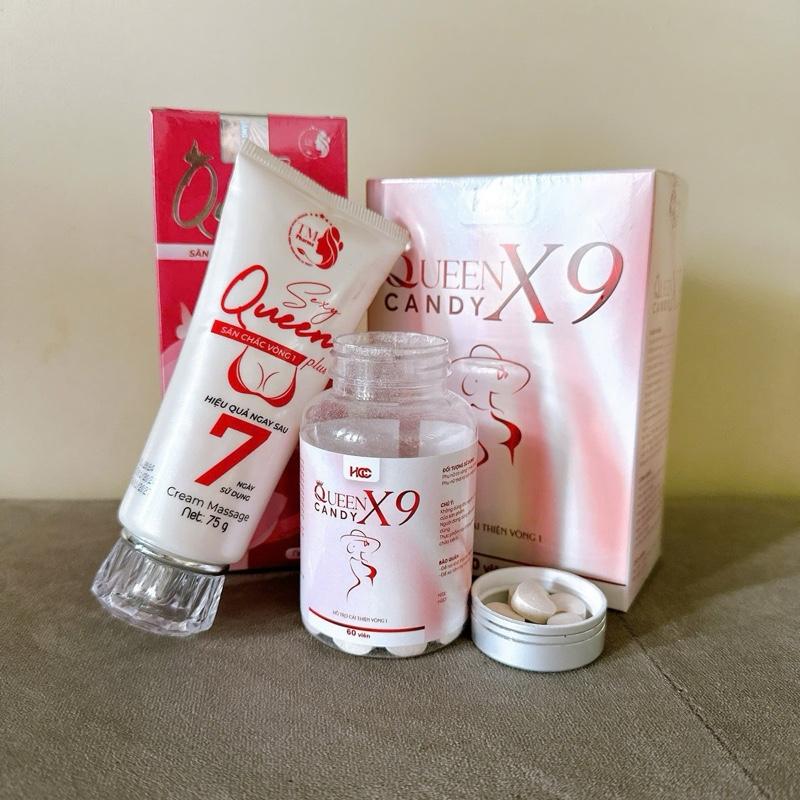 [ 1 combo ] Kem + Kẹo QUEEN CANDY X9