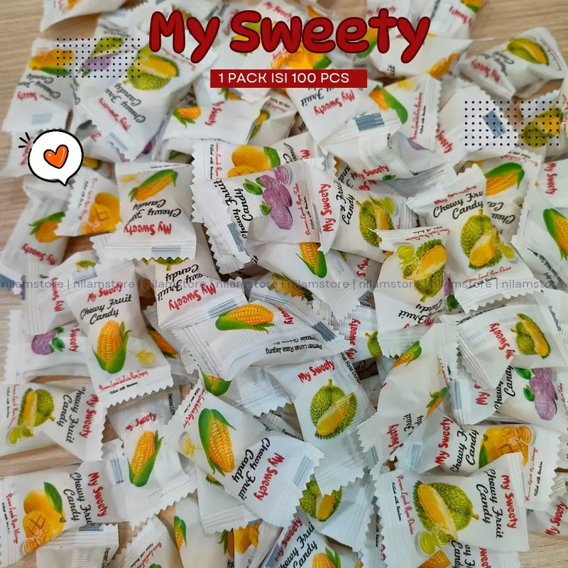 Permen Lunak My Sweety isi 100 pcs 360g Manis Candy Food Makanan Camilan Susu 2