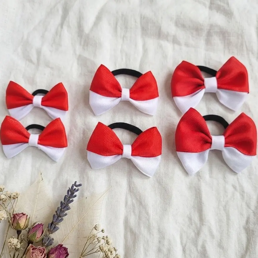 Ikat Rambut Pita Merah Putih 17 Agustus Aksesoris Kemerdekaan Anak dan Dewasa Isi 2 pcs