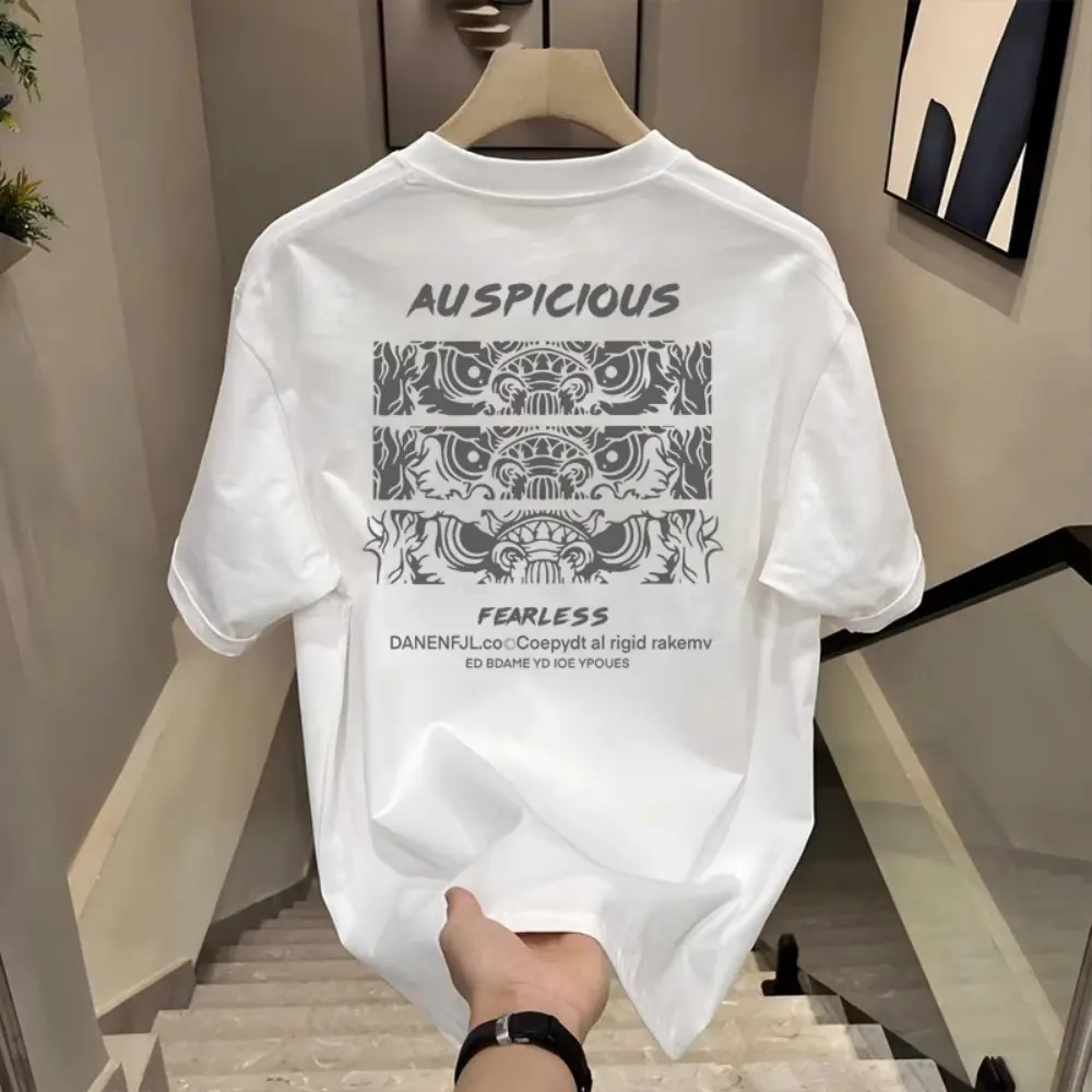 *COD* T-shirts for men Basic tops Chinese lion dance culture Super good fabric %100 cotton Super beautiful T-shirts for men and women