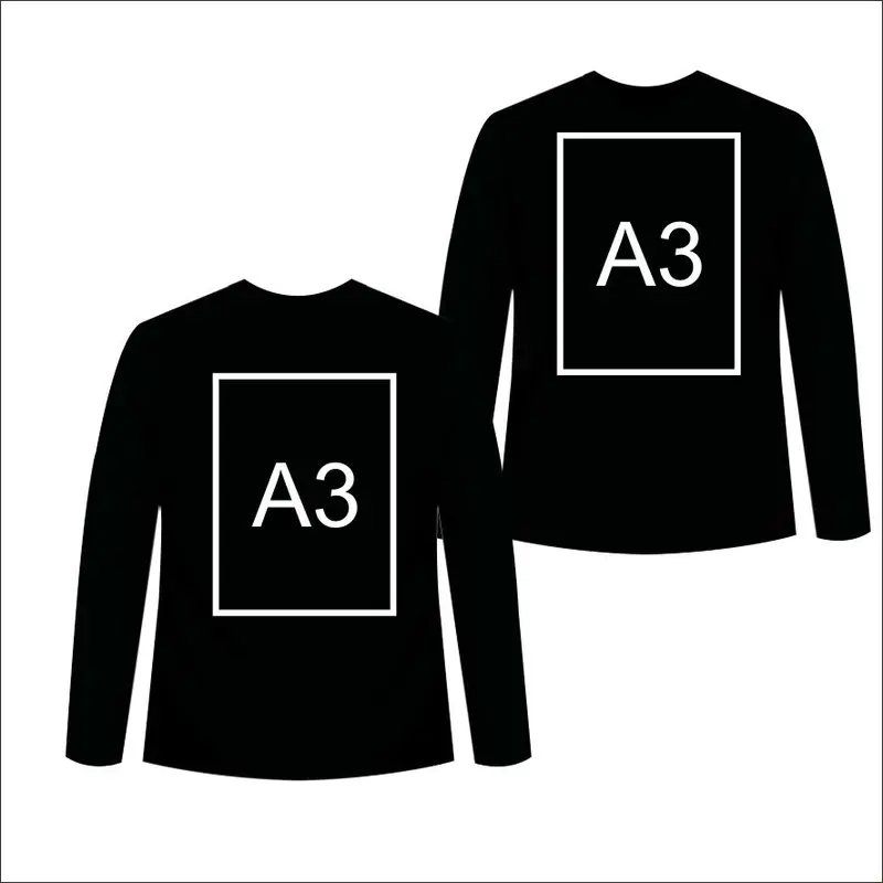 Sablon kaos lengan panjang desain sesukamu custom bebas baju katun Dewasa Pria Wanita 30s 7