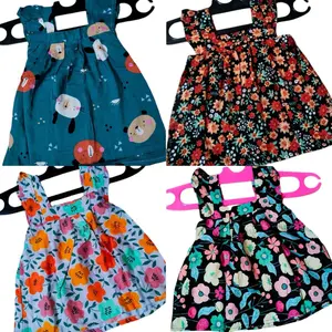 PROMO ( 10rb ) DASTER ANAK MOTIF BUNGA RAYON ROTARI | DRES ANAK MOTIF BUNGA Fashion