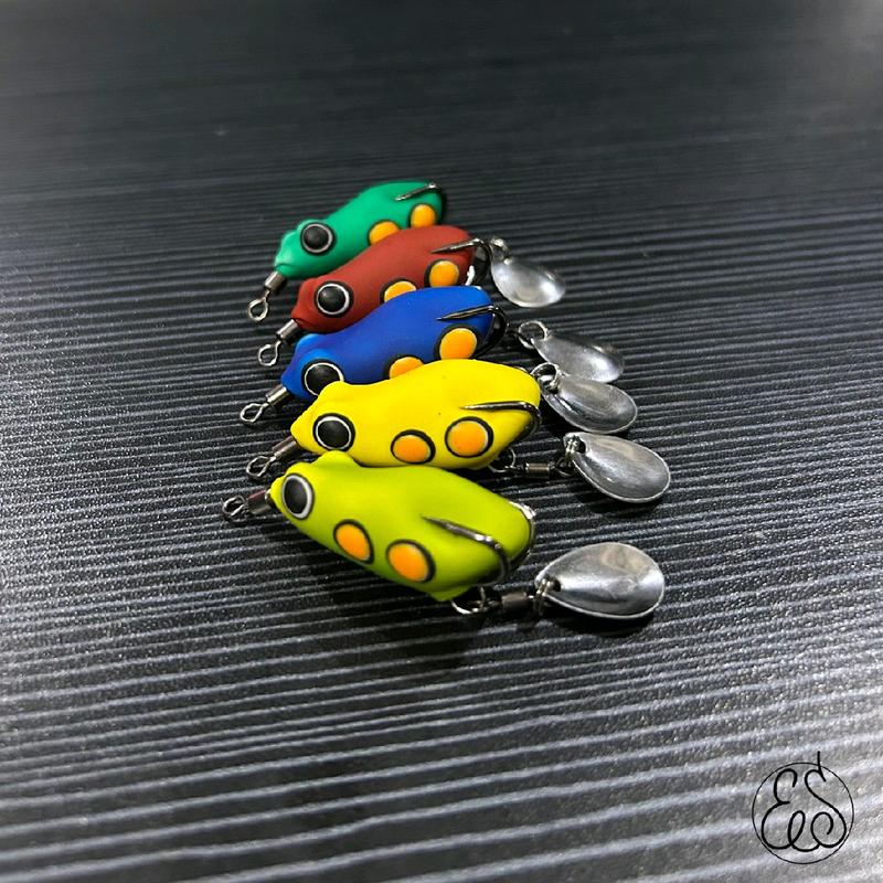 Soft Frog Killer Umpan Casting Gabus 3,5cm Estusae Lure Anti Mocel propeller 0