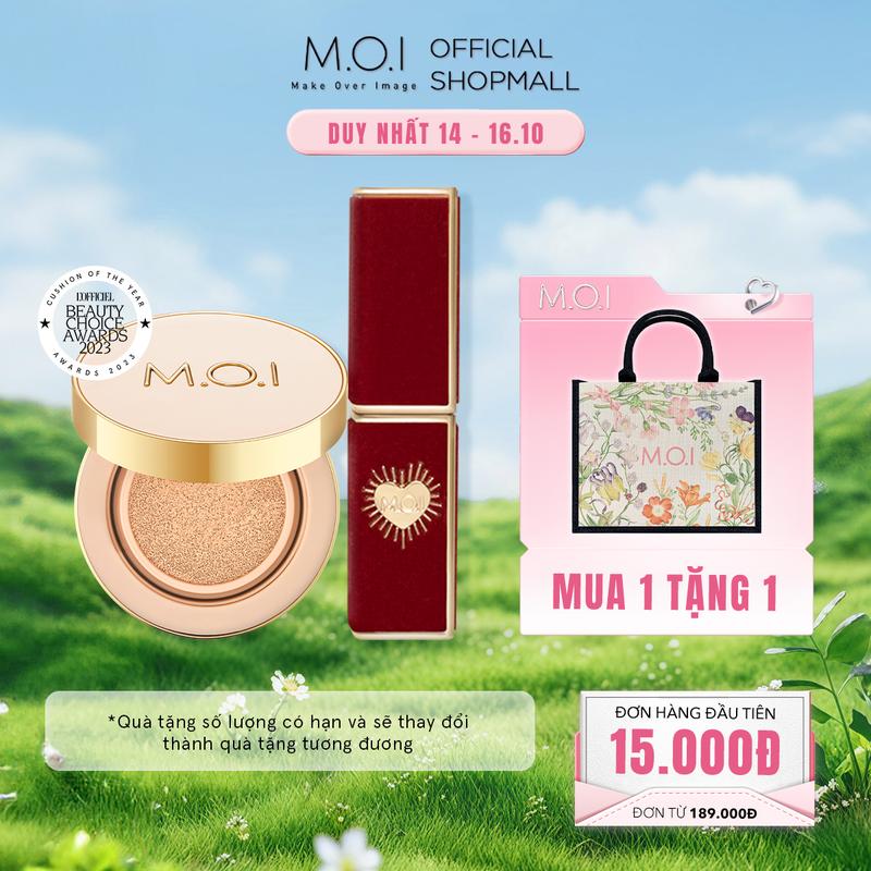 Bộ đôi phấn nước Premium Baby Skin và son thỏi cao cấp Queen Of Rose MOI phiên bản giới hạn