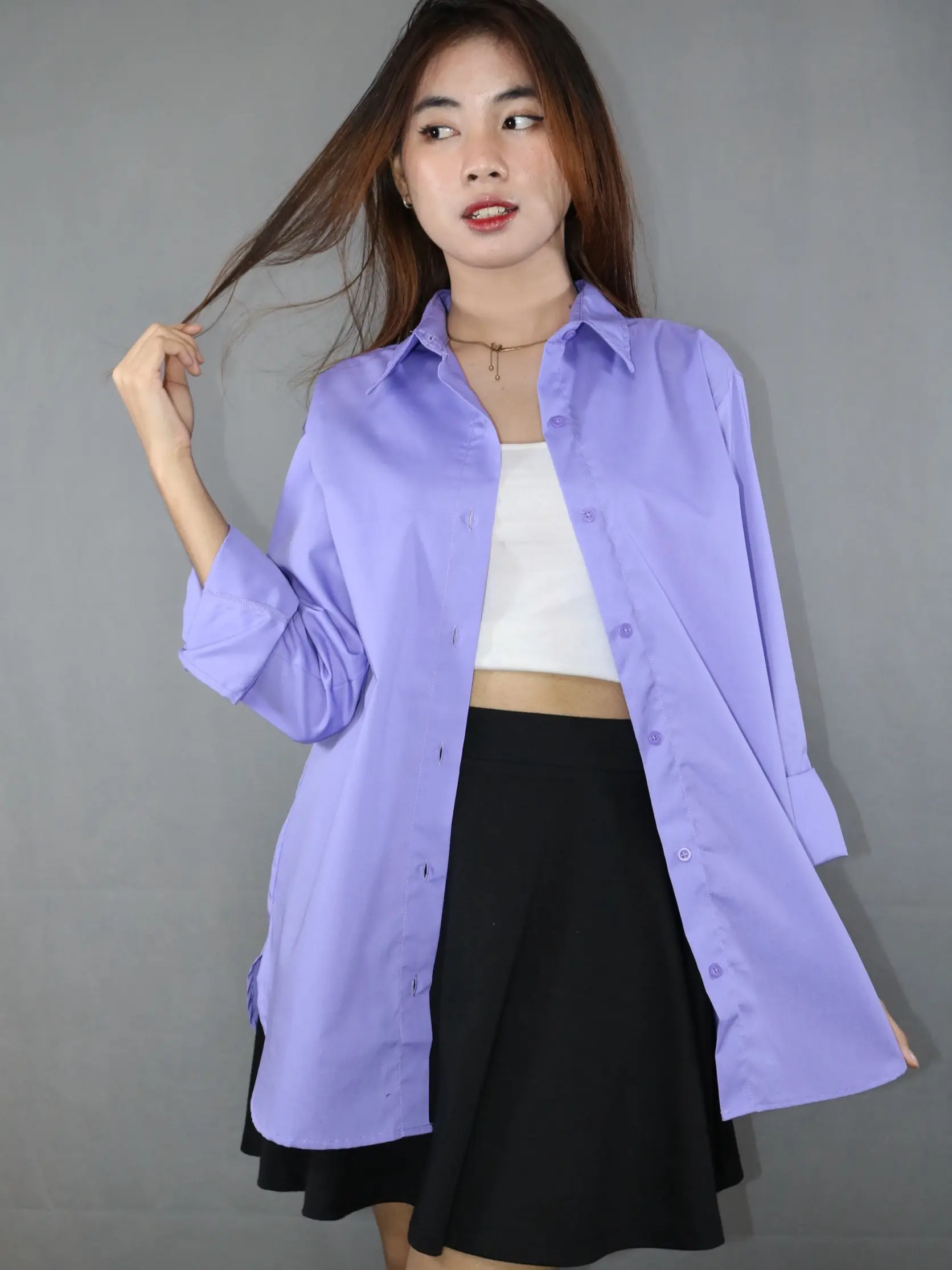LILIUM AIT - MAUREN SHIRT (SS 4 & SS5) - KEMEJA OVERSIZE BAHAN KATUN POPLIN