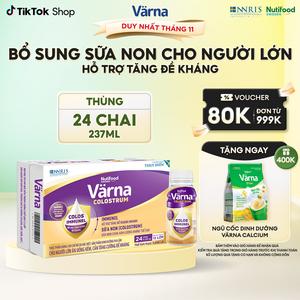Thùng Sữa Bột Pha Sẵn Varna Colostrum (24 Chai X 237ml) Bổ Sung Sữa Non Tăng Đề Kháng Cho Người Lớn
