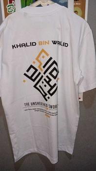 Product Review of Kepswah Official - Kaos Khalid Bin Walid Kaligrafi - Baju Sahabat Nabi Dakwah Muslim Islami - T-Shirt Combed 24s Pria Unisex from D**4 2