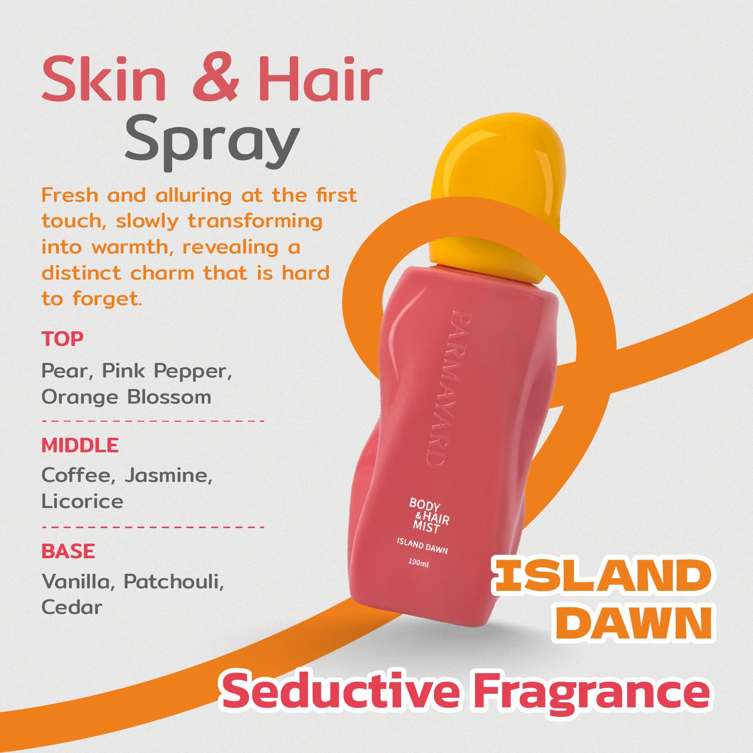 PARMAYARD BODY & HAIR MIST - 1 buah: Aroma Segar untuk Tubuh dan Rambut, Menghilangkan Bau Tidak Sedap, Aroma Alami Tubuh, 4 Pilihan Aroma, 100ML