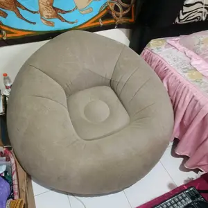 [Garansi purna jual] Diskon Ramadan Sofa chair  Furniture  Portable inflatable Bentuk Bulat Big Ultra Bean/sofa untuk ruang tamu sempit tapi mewah / Sofa Bag/Oval Beans Beanbag size more bigger Bean Bag