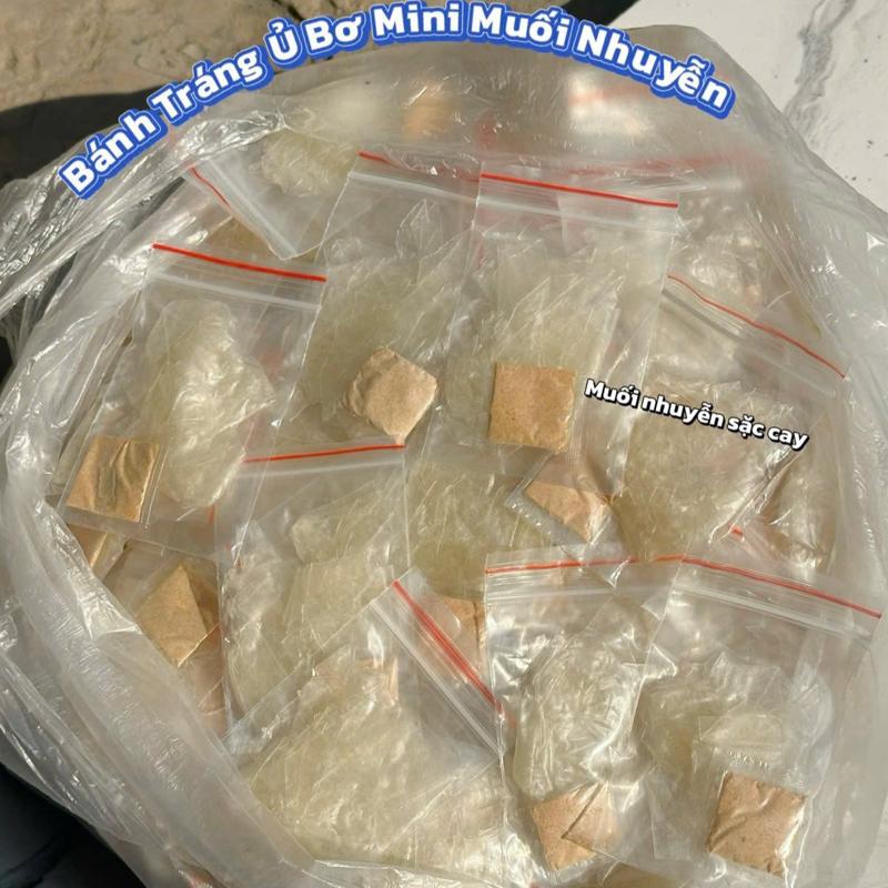 ( ComBo 10 BỊCH ) BÁNH TRÁNG Ủ BƠ MiNi Muối Sặc - Siu Cay.