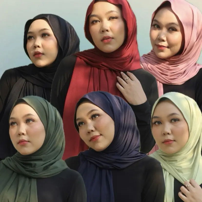Hijab Pashmina Meleyot / Hijab Bahan Balon Adem Ringan