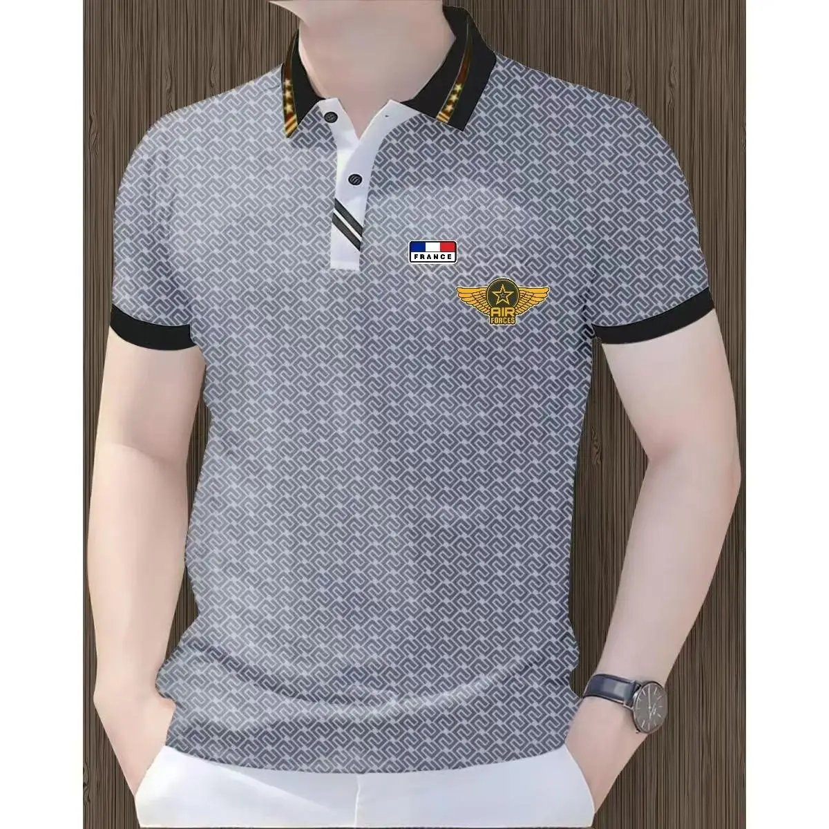Áo Polo Nam, Sang Trọng, Phong Cách Hàn Quốc, Đơn Giản, Thích Hợp Đi Làm Và Đi Du Lịch, ngắn Tay, Áo Sơ Mi Nam Có Cổ
