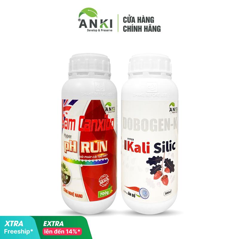 Bộ phân bón dìu đọt chặn đọt đứng đọt “pH Run + Kali Silic” nhập khẩu - Tăng đậu trái dẻo dai cuống hạn chế rụng hoa rụng trái hạn chế nứt vỏ bể gai