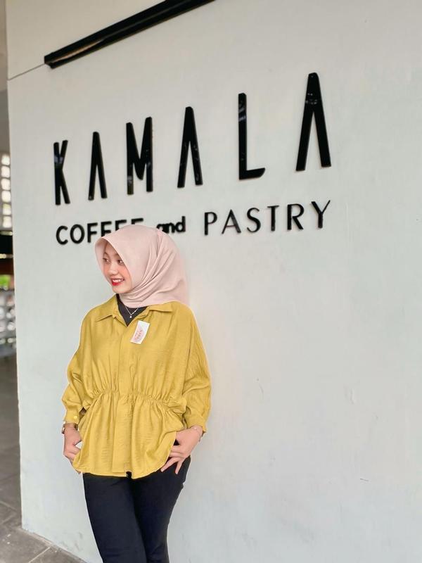 KEMEJA LINEN WANITA LENGAN PANJANG CASUAL LD 120 / BAJU ATASAN KEMEJA KERUT DEPAN OVERSIZE KOREAN STYLE / ALYA SHIRT KEKINIAN (COD) 3