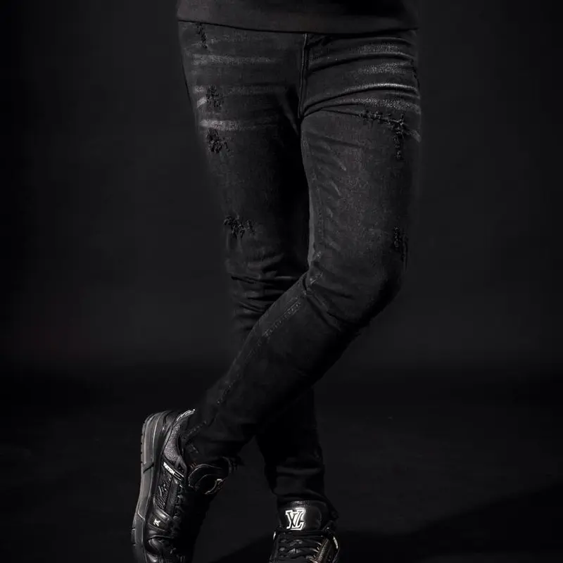 Super Skinny Black Skinny Biker Jeans Mens Spirit Biker Jeans