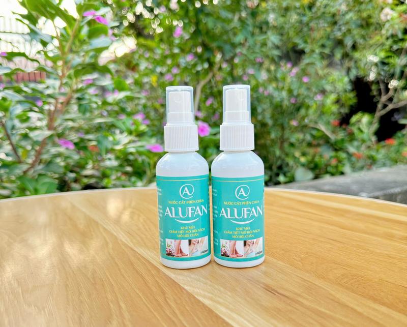 2 chai xịt nước cất phèn chua Alufan khử mùi hôi nách, hôi chân mỗi chai 60ml