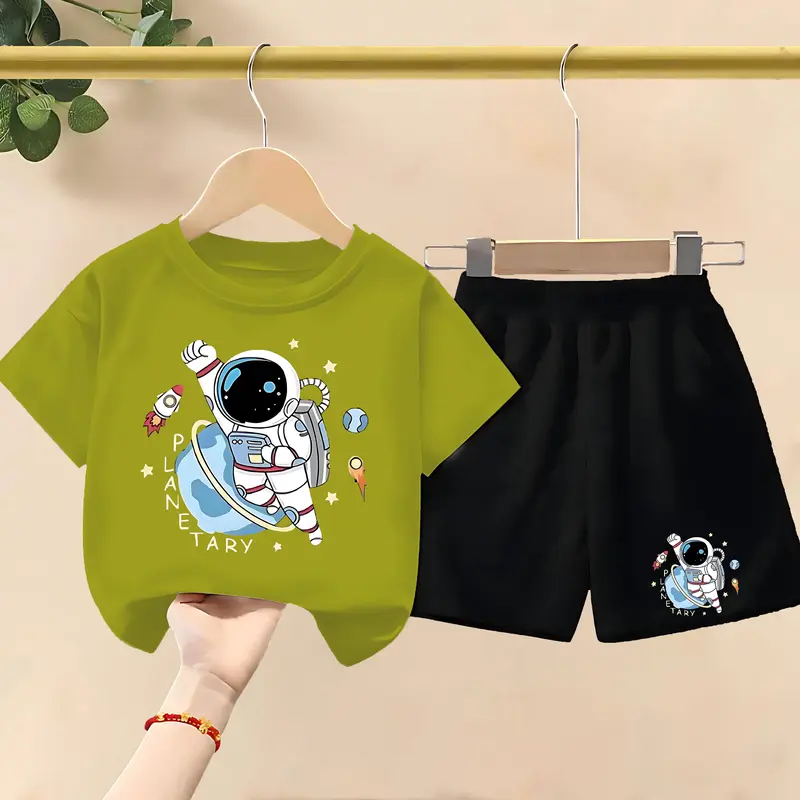Setelan Baju Dan Celana Anak-Anak Astronot Planetary Untuk Usia 1-10 Tahun - Setelan Anak Laki-Laki 3