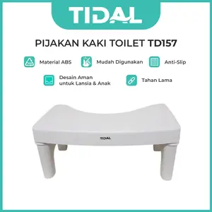 TIDAL Kursi Bangku Pijakan Kaki Toilet / Kloset Duduk Tidal White/Black TD157