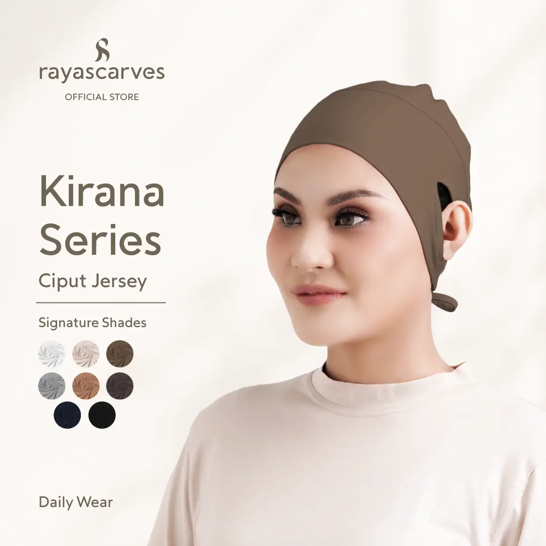 Rayascarves - Ciput Anti Budeg - Inner Hijab Tali Lubang Telinga Jersey - Kirana Series