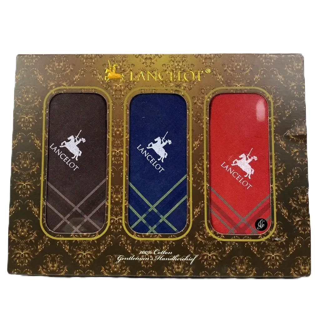 6 Pcs Sapu Tangan Pria Katun Terang Dan Gelap Sapu Tangan Handkerchief Ukuran 43x43