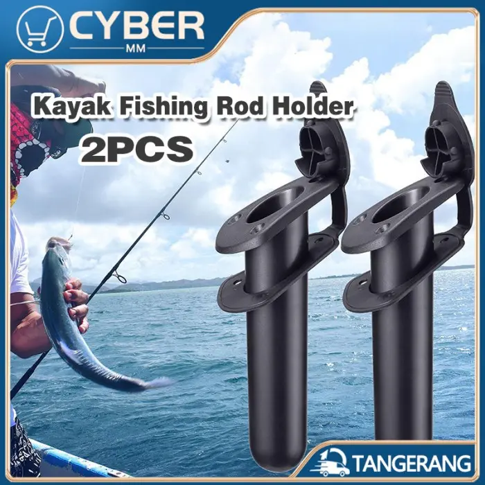 FISHING ROD HOLDER BOAT TERTANAM HOLDER FISHING PLASTIK DENGAN PENUTUP