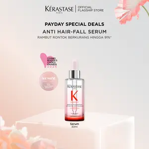 Kerastase Serum Genesis 30ml Anti Hair Fall Serum - Serum untuk Rambut Rontok & Patah - Mengandung Aminexil 1.5%, Ginger Roots