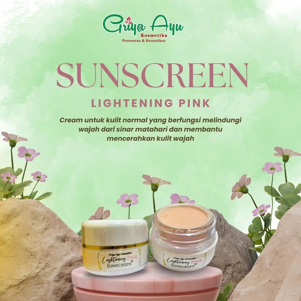SUNSCREEN LIGTENING PINK Griya Ayu