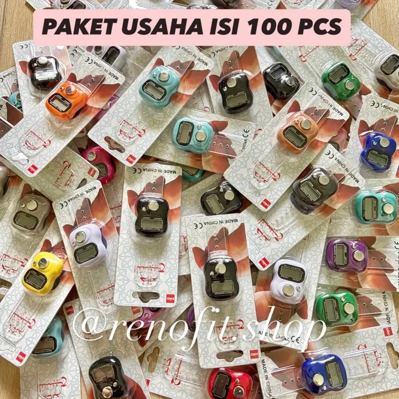 ￼[RN] [PAKET USAHA ISI 100 PCS] TASBIH DIGITAL MINI Alat Hitung Elektronik Finger Tally Counter Mini Jari Penghitung Kemas Mika Souvenir Umroh Haji Wedding Pernikahan Tasyakuran