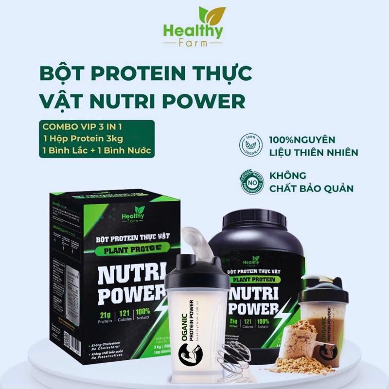 BỘt protein thực vật 3kg tặng 1 bình nước+ 1 bình lắc