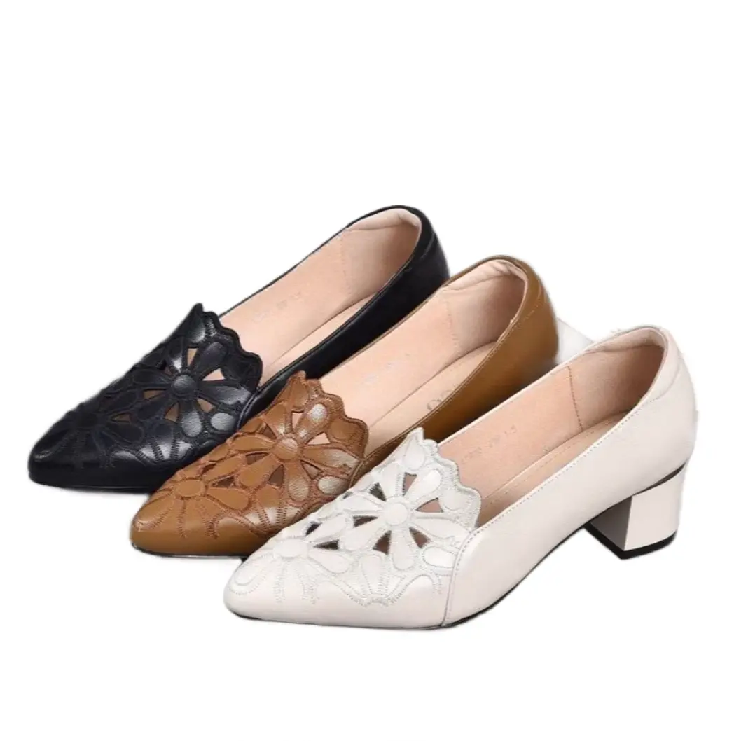 Sepatu Kerja Wanita Model Bunga Hak 5 cm Terbaru - Heels Shoes