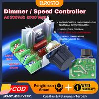 Gambar ELROSTO Dimmer Kontrol Motor Kecepatan AC 220V  Watt Besar PWM Regulator - 2000 W dari Elrosto Kota Surabaya 1 Tokopedia