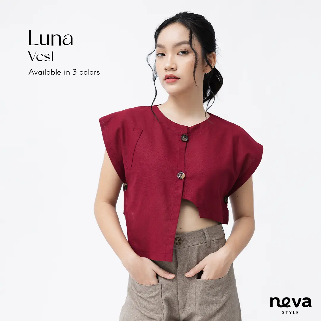 NEVA STYLE - Luna Vest Crop Top Outer Wanita